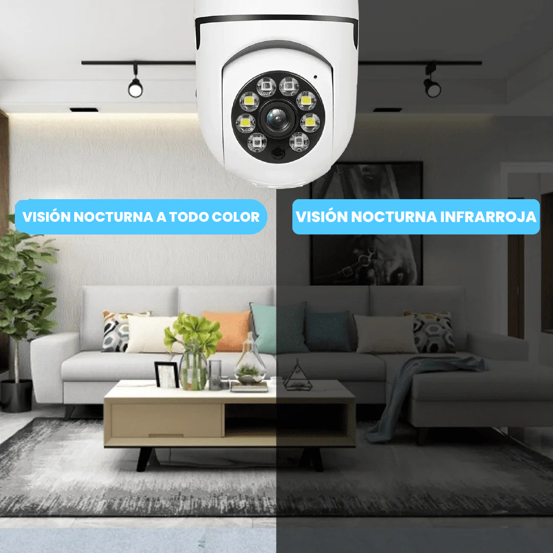 Camara De Seguridad Tipo Bombillo Wifi+ Envío Gratis