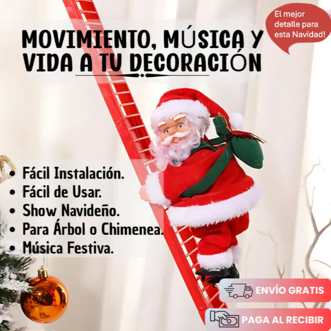 Papa Noel Electrico escalador: Diversión y Alegría esta navidad +Envío gratis