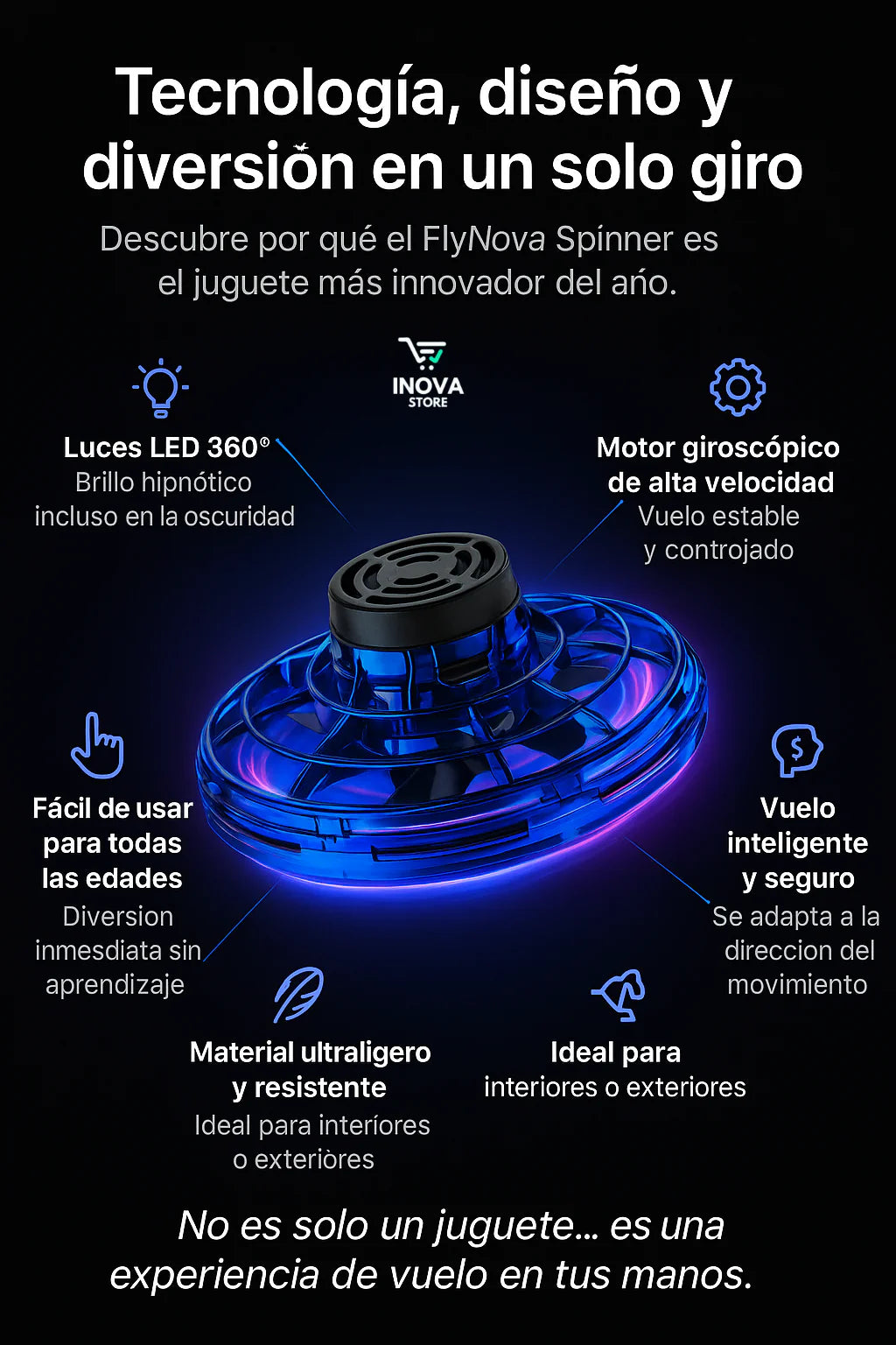 Spinner volador: Diviertete esta navidad con tu hijo 2x1 + Envío Gratis