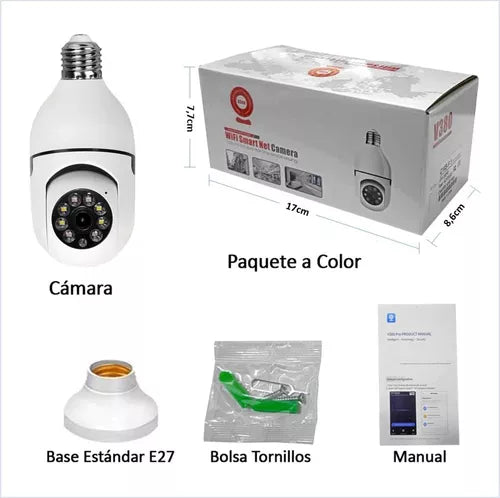 Camara De Seguridad Tipo Bombillo Wifi+ Envío Gratis