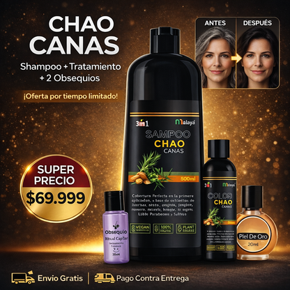 Shampoo + Tratamiento chao canas 500 ML (2 Obsequios)