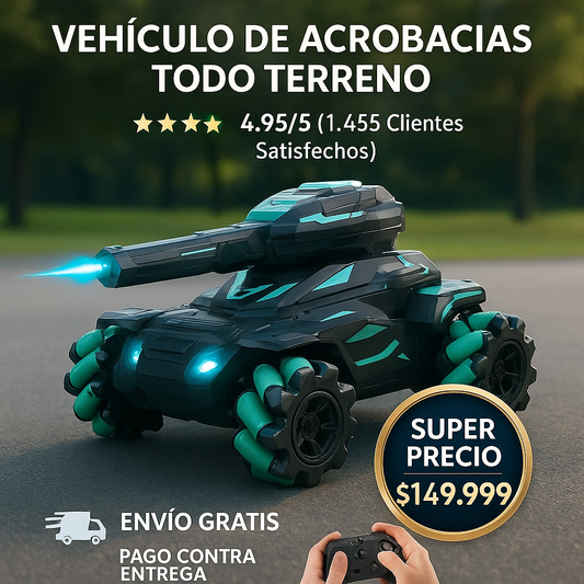 Carro RC Lanzabolas de Hidrogel – Color Negro + Envío Gratis