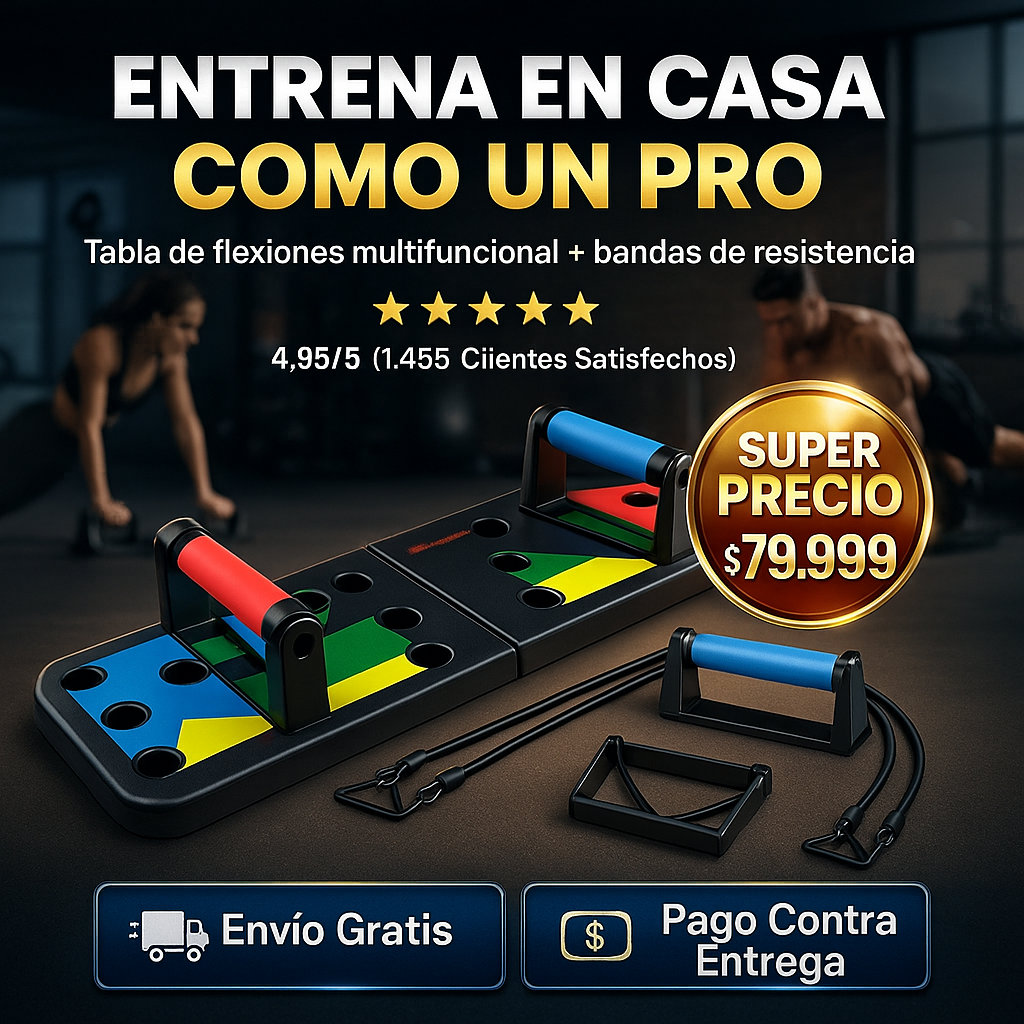 Tabla Push Up: Ejercicio potente en casa+ Envío Gratis