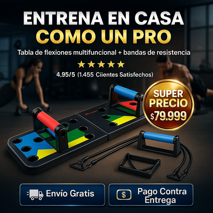 Tabla Push Up: Ejercicio potente en casa+ Envío Gratis